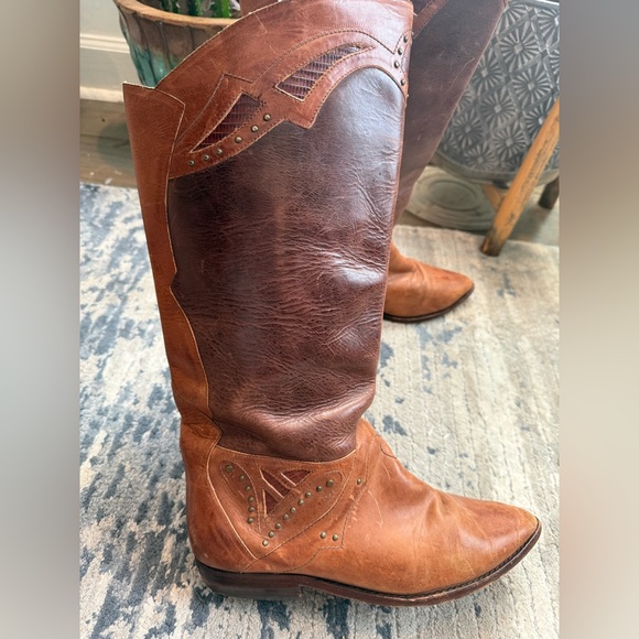 Circle S Shoes - Vintage 1970’s Circle S Brown Leather Western Boots